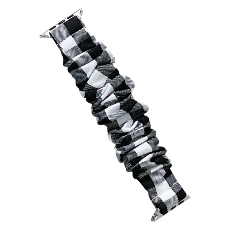 سوار ساعة شبكي من القماش المطاطي بحلقة واحدة لسلسلة Apple Watch، 7 41مم / 6&SE&5&4 40مم / 3&2&1 38مم، 7 45مم / 6&SE&5&4 44مم / 3&2&1 42مم