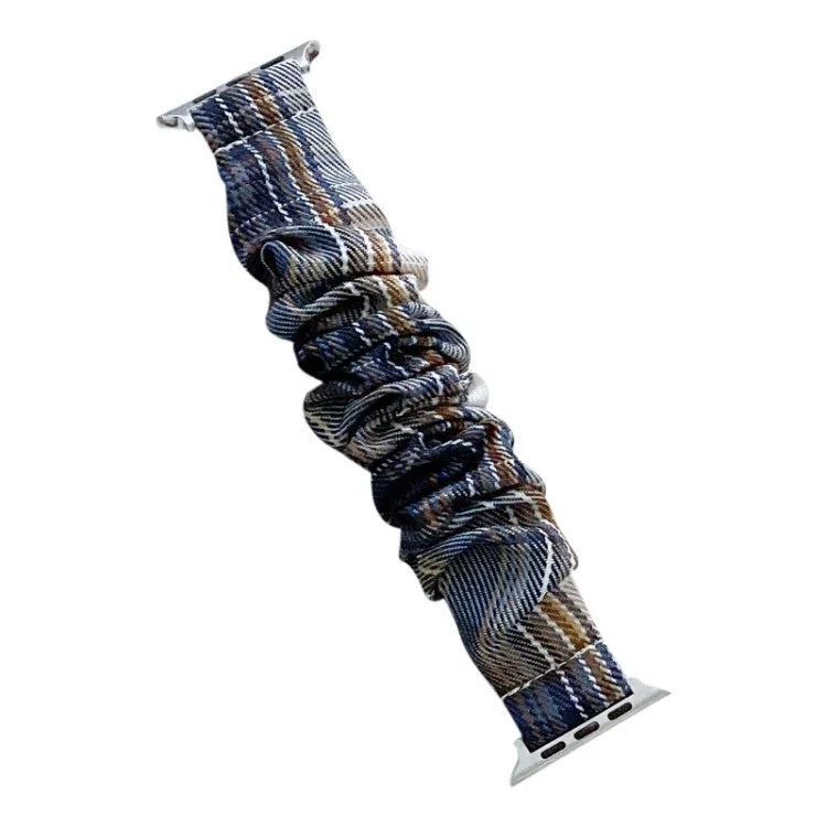 سوار ساعة شبكي من القماش المطاطي بحلقة واحدة لسلسلة Apple Watch، 7 41مم / 6&SE&5&4 40مم / 3&2&1 38مم، 7 45مم / 6&SE&5&4 44مم / 3&2&1 42مم