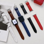سوار ساعة جلدي لامع لسلسلة Apple Watch، 7 41مم / 6&SE&5&4 40مم / 3&2&1 38مم، 7 45مم / 6&SE&5&4 44مم / 3&2&1 42مم
