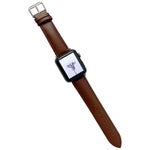سوار ساعة جلدي لامع لسلسلة Apple Watch، 7 41مم / 6&SE&5&4 40مم / 3&2&1 38مم، 7 45مم / 6&SE&5&4 44مم / 3&2&1 42مم