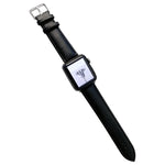 سوار ساعة جلدي لامع لسلسلة Apple Watch، 7 41مم / 6&SE&5&4 40مم / 3&2&1 38مم، 7 45مم / 6&SE&5&4 44مم / 3&2&1 42مم