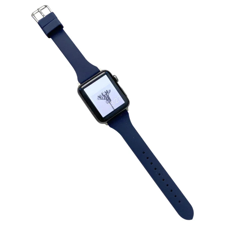 سوار ساعة سيليكون للخصر الصغير لسلسلة Apple Watch، 7 41مم / 6&SE&5&4 40مم / 3&2&1 38مم، 7 45مم / 6&SE&5&4 44مم / 3&2&1 42مم
