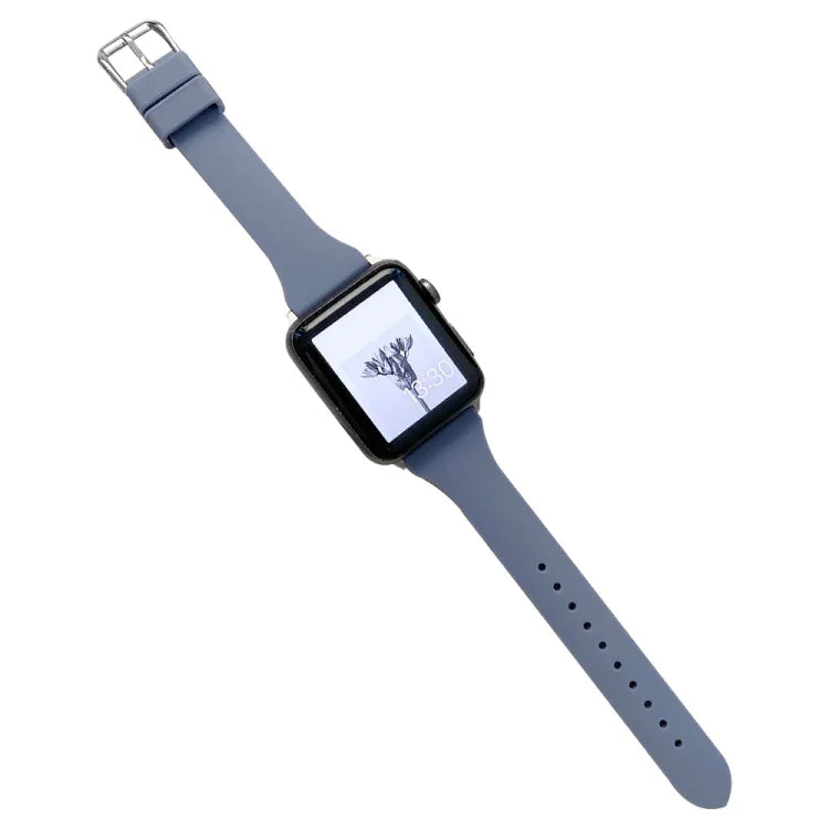 سوار ساعة سيليكون للخصر الصغير لسلسلة Apple Watch، 7 41مم / 6&SE&5&4 40مم / 3&2&1 38مم، 7 45مم / 6&SE&5&4 44مم / 3&2&1 42مم