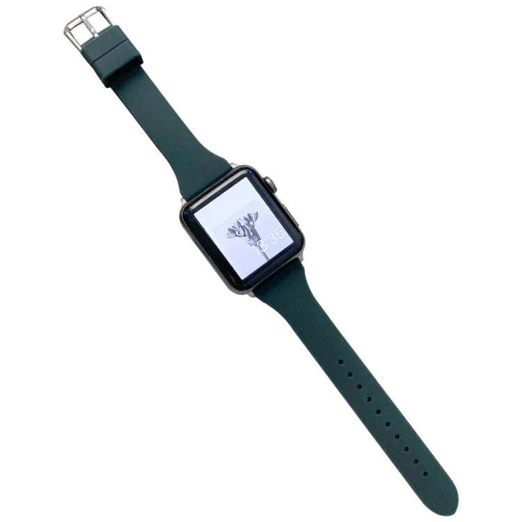 سوار ساعة سيليكون للخصر الصغير لسلسلة Apple Watch، 7 41مم / 6&SE&5&4 40مم / 3&2&1 38مم، 7 45مم / 6&SE&5&4 44مم / 3&2&1 42مم