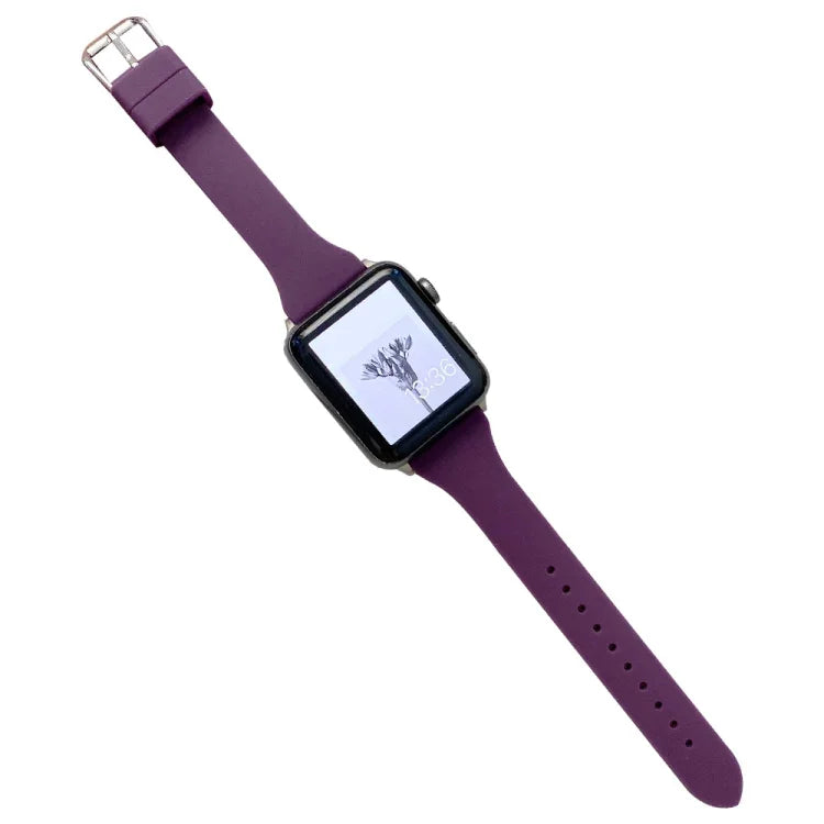 سوار ساعة سيليكون للخصر الصغير لسلسلة Apple Watch، 7 41مم / 6&SE&5&4 40مم / 3&2&1 38مم، 7 45مم / 6&SE&5&4 44مم / 3&2&1 42مم
