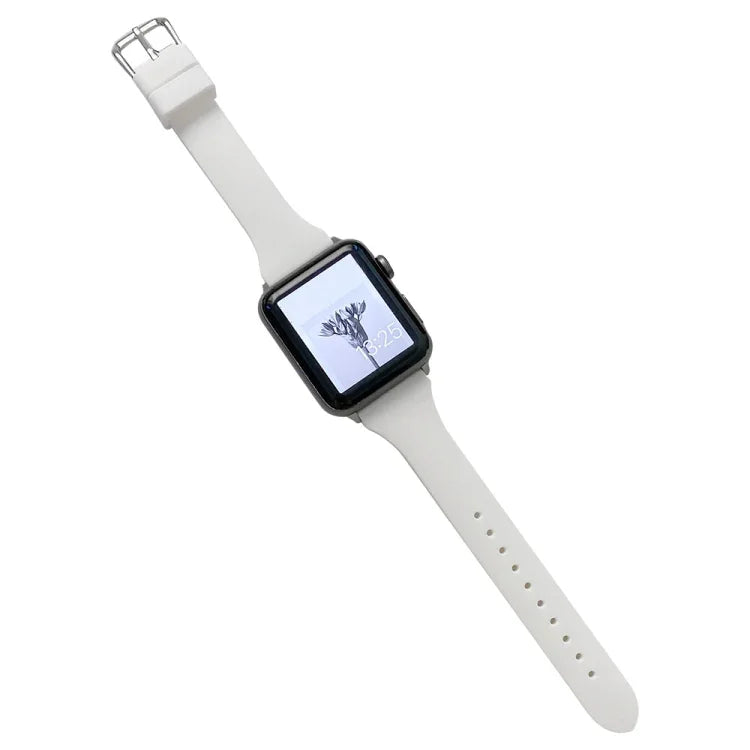 سوار ساعة سيليكون للخصر الصغير لسلسلة Apple Watch، 7 41مم / 6&SE&5&4 40مم / 3&2&1 38مم، 7 45مم / 6&SE&5&4 44مم / 3&2&1 42مم
