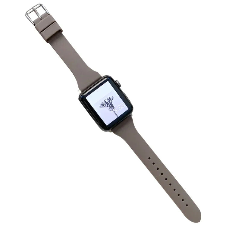 سوار ساعة سيليكون للخصر الصغير لسلسلة Apple Watch، 7 41مم / 6&SE&5&4 40مم / 3&2&1 38مم، 7 45مم / 6&SE&5&4 44مم / 3&2&1 42مم