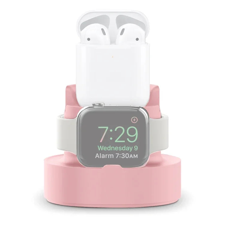 حامل شحن سيليكون 3 في 1 موديل A001 للآيفون / iWatch / AirPods