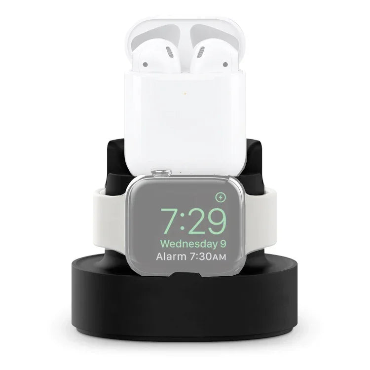 حامل شحن سيليكون 3 في 1 موديل A001 للآيفون / iWatch / AirPods