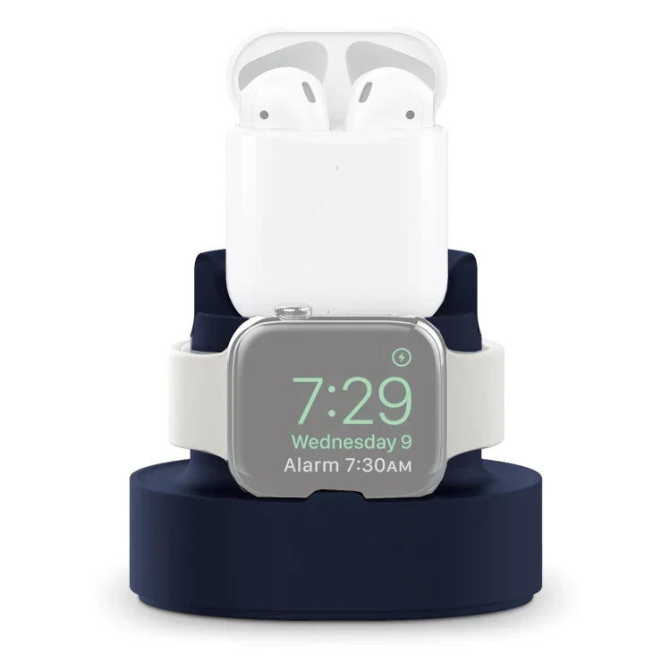 حامل شحن سيليكون 3 في 1 موديل A001 للآيفون / iWatch / AirPods