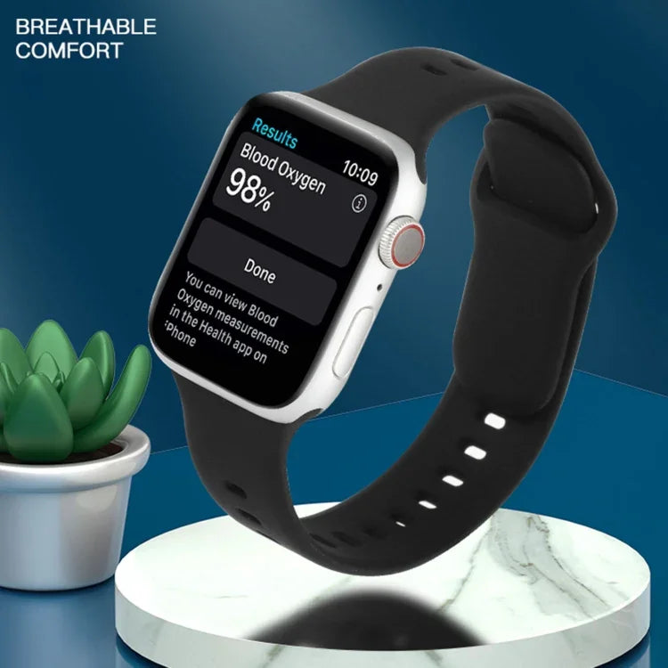 سوار ساعة سيليكون سائل لسلسلة Apple Watch، 7 45مم / 6&SE&5&4 44مم / 3&2&1 42مم