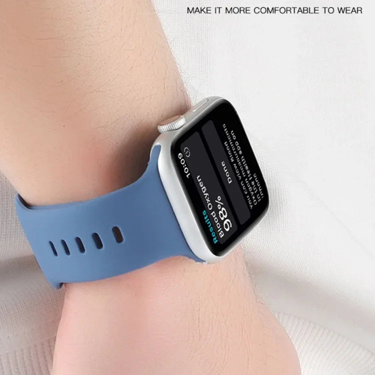 سوار ساعة سيليكون سائل لسلسلة Apple Watch، 7 45مم / 6&SE&5&4 44مم / 3&2&1 42مم