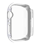 غطاء ساعة من PC الماسي + زجاج مقسى لسلسلة Apple Watch 7 41 مم، 7 45 مم