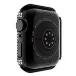 غطاء ساعة من PC الماسي + زجاج مقسى لسلسلة Apple Watch 6 و SE و 5 و 4 40 مم، 6 و SE و 5 و 4 44 مم