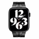 سوار ساعة معدني بإبزيم فراشة لسلسلة Apple Watch، 7 41مم / 6&SE&5&4 40مم / 3&2&1 38مم، 7 45مم / 6&SE&5&4 44مم / 3&2&1 42مم