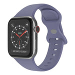 سوار ساعة سيليكون بإبزيم فراشة، الحجم: S لسلسلة Apple Watch، 7 45مم / 6&SE&5&4 44مم / 3&2&1 42مم