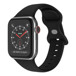 حزام ساعة من السيليكون مع إبزيم فراشة، الحجم: L لسلسلة Apple Watch، 7 بمقاس 41 مم / 6 و SE و 5 و 4 بمقاس 40 مم / 3 و 2 و 1 بمقاس 38 مم