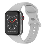 حزام ساعة من السيليكون مع إبزيم فراشة، الحجم: L لسلسلة Apple Watch، 7 بمقاس 41 مم / 6 و SE و 5 و 4 بمقاس 40 مم / 3 و 2 و 1 بمقاس 38 مم