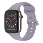 حزام ساعة من السيليكون مع إبزيم فراشة، الحجم: L لسلسلة Apple Watch، 7 بمقاس 41 مم / 6 و SE و 5 و 4 بمقاس 40 مم / 3 و 2 و 1 بمقاس 38 مم