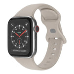 سوار ساعة سيليكون بإبزيم فراشة، الحجم: L لسلسلة Apple Watch، 7 45مم / 6&SE&5&4 44مم / 3&2&1 42مم