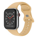 سوار ساعة سيليكون بإبزيم فراشة، الحجم: L لسلسلة Apple Watch، 7 45مم / 6&SE&5&4 44مم / 3&2&1 42مم