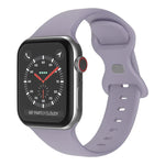 سوار ساعة سيليكون بإبزيم فراشة، الحجم: L لسلسلة Apple Watch، 7 45مم / 6&SE&5&4 44مم / 3&2&1 42مم