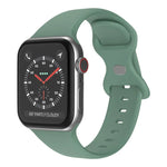 سوار ساعة سيليكون بإبزيم فراشة، الحجم: L لسلسلة Apple Watch، 7 45مم / 6&SE&5&4 44مم / 3&2&1 42مم