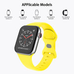 سوار ساعة سيليكون بإبزيم فراشة، الحجم: L لسلسلة Apple Watch، 7 45مم / 6&SE&5&4 44مم / 3&2&1 42مم