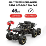سيارة RC بعجلات معدنية كبيرة الحجم 4WD بست عجلات، (أسود)، (ذهبي)