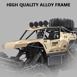 سيارة RC بعجلات معدنية كبيرة الحجم 4WD بست عجلات، (أسود)، (ذهبي)
