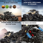 سيارة RC بعجلات معدنية كبيرة الحجم 4WD بست عجلات، (أسود)، (ذهبي)