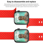 سوار ساعة سيليكون بنقشة مضفرة لسلسلة Apple Watch، 7 41مم / 6&SE&5&4 40مم / 3&2&1 38مم، 7 45مم / 6&SE&5&4 44مم / 3&2&1 42مم