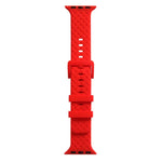 سوار ساعة سيليكون بنقشة مضفرة لسلسلة Apple Watch، 7 41مم / 6&SE&5&4 40مم / 3&2&1 38مم، 7 45مم / 6&SE&5&4 44مم / 3&2&1 42مم