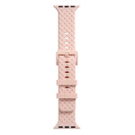 سوار ساعة سيليكون بنقشة مضفرة لسلسلة Apple Watch، 7 41مم / 6&SE&5&4 40مم / 3&2&1 38مم، 7 45مم / 6&SE&5&4 44مم / 3&2&1 42مم