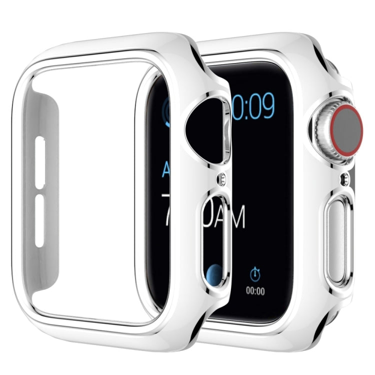 غطاء ساعة من PC مطلي بالكهرباء ذو لونين لسلسلة Apple Watch 3 و 2 و 1 38 مم، 3 و 2 و 1 42 مم