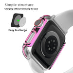 غطاء ساعة من PC مطلي بالكهرباء ذو لونين لسلسلة Apple Watch 3 و 2 و 1 38 مم، 3 و 2 و 1 42 مم
