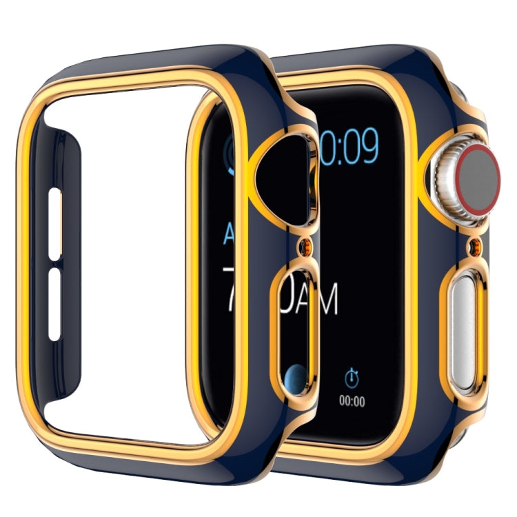 غطاء ساعة من PC مطلي بالكهرباء ذو لونين لسلسلة Apple Watch 3 و 2 و 1 38 مم، 3 و 2 و 1 42 مم