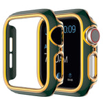 غطاء ساعة من PC مطلي بالكهرباء ذو لونين لسلسلة Apple Watch 3 و 2 و 1 38 مم، 3 و 2 و 1 42 مم