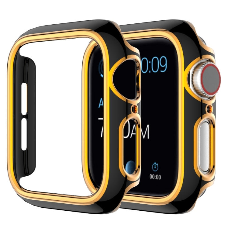 غطاء ساعة من PC مطلي بالكهرباء ذو لونين لسلسلة Apple Watch 3 و 2 و 1 38 مم، 3 و 2 و 1 42 مم