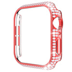 غطاء ساعة من البلاستيك المقوى المجوف مزين بألماس لسلسلة Apple Watch، 3&2&1 38مم، 3&2&1 42مم