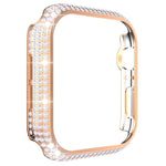 غطاء ساعة من البلاستيك المقوى المجوف مزين بألماس لسلسلة Apple Watch، 3&2&1 38مم، 3&2&1 42مم