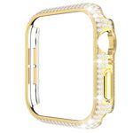 غطاء ساعة من البلاستيك المقوى المجوف مزين بألماس لسلسلة Apple Watch، 3&2&1 38مم، 3&2&1 42مم
