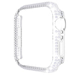 غطاء ساعة من البلاستيك المقوى المجوف مزين بألماس لسلسلة Apple Watch، 3&2&1 38مم، 3&2&1 42مم