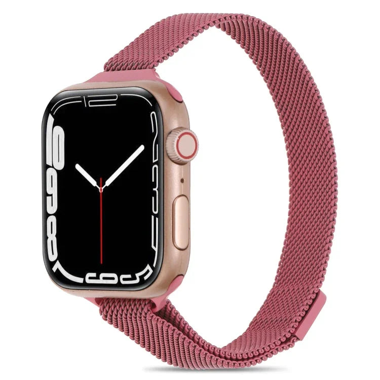 سوار ساعة ميلانيز صغير الخصر لسلسلة Apple Watch، 7 41مم / 6&SE&5&4 40مم / 3&2&1 38مم، 7 45مم / 6&SE&5&4 44مم / 3&2&1 42مم
