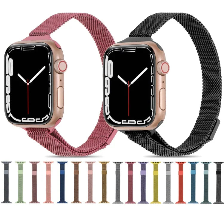 سوار ساعة ميلانيز صغير الخصر لسلسلة Apple Watch، 7 41مم / 6&SE&5&4 40مم / 3&2&1 38مم، 7 45مم / 6&SE&5&4 44مم / 3&2&1 42مم