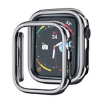 Electroplated PC Hollow Watch Protective Case, For Apple Watch Series 9 / 8 / 7 41mm, For Apple Watch Series 9 / 8 / 7 45mm