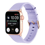 سوار ساعة من الجلد الطبيعي صغير الخصر لسلسلة Apple Watch، 7 41مم / 6&SE&5&4 40مم / 3&2&1 38مم، 7 45مم / 6&SE&5&4 44مم / 3&2&1 42مم