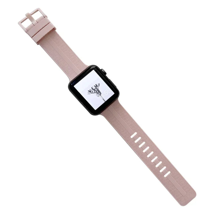 سوار ساعة سيليكون مخيط بخيط لسلسلة Apple Watch، 7 41مم / 6&SE&5&4 40مم / 3&2&1 38مم، 7 45مم / 6&SE&5&4 44مم / 3&2&1 42مم