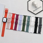 سوار ساعة سيليكون مخيط بخيط لسلسلة Apple Watch، 7 41مم / 6&SE&5&4 40مم / 3&2&1 38مم، 7 45مم / 6&SE&5&4 44مم / 3&2&1 42مم