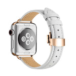 سوار ساعة بإبزيم فراشة نحيف لسلسلة Apple Watch، 7 41مم / 6&SE&5&4 40مم / 3&2&1 38مم